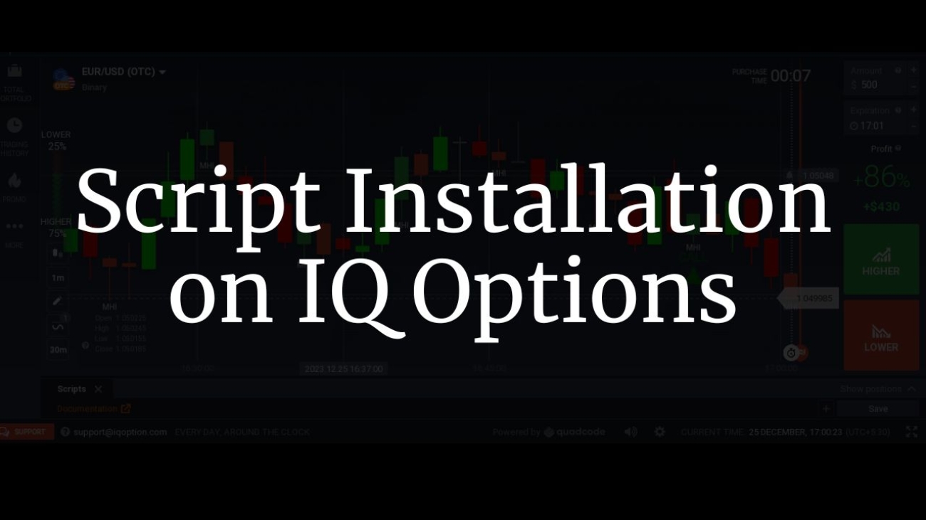 how to install script on iq options